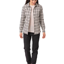 FANES FLANNEL 5 POLARLITE CAMICIA DONNA OATMEAL BLACK OUT